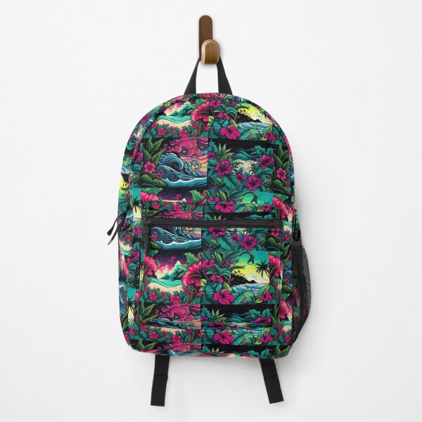 Item preview, Coloful vibrant tropics pattern reminiscent of 1960 - Boho tropical hippie designed and sold by Earth Nature Creations.