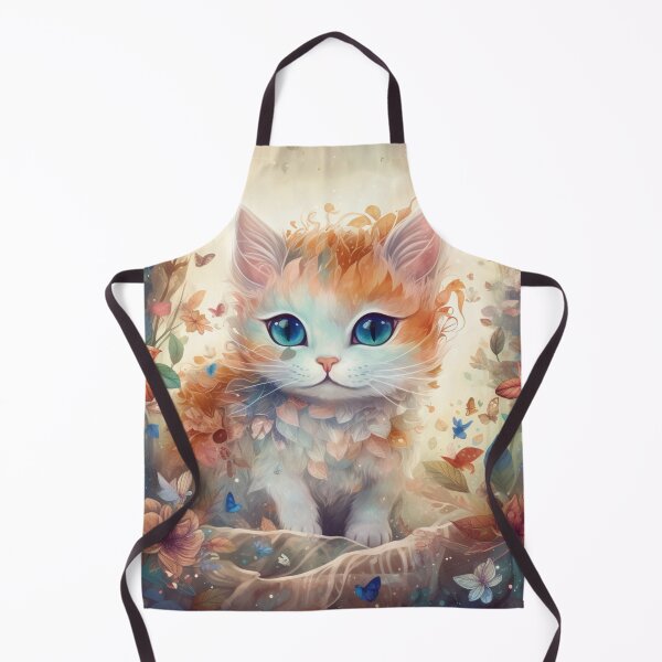 Item preview, Whimsical, blue-eyed ginger kitten designed and sold by AmityJamity.