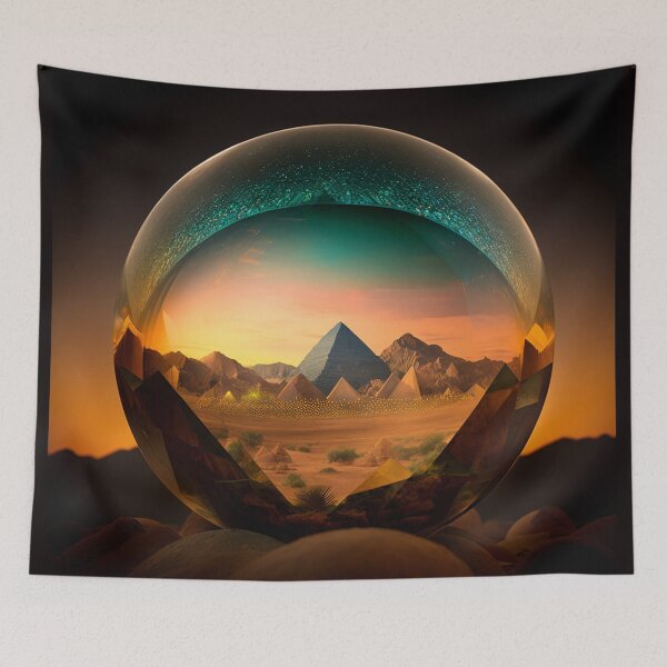 Item preview, Fantasy Landscape Art, The Lost Pyramids designed and sold by Fantasy Masterpiece.