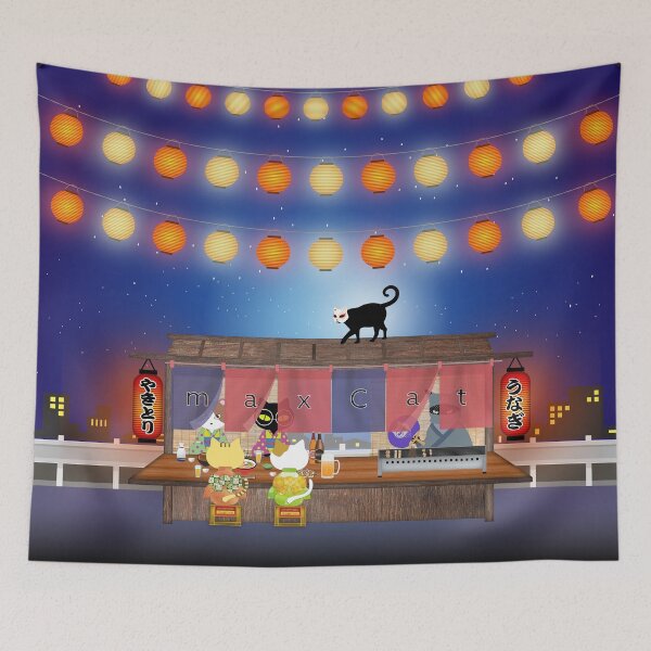 Item preview, Japanese Delicacies and Whiskered Companions: A Cats-Only Soirée designed and sold by edo-neko.