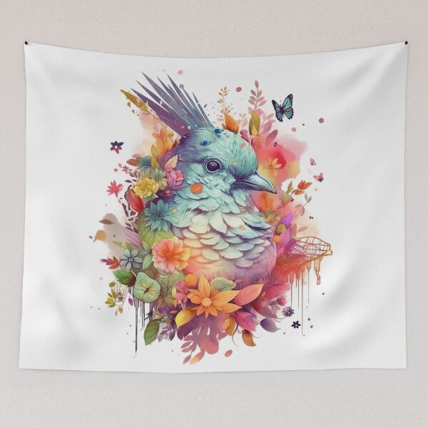 Item preview, colorful arrangement with bird and flower 1 designed and sold by Picture-Art.