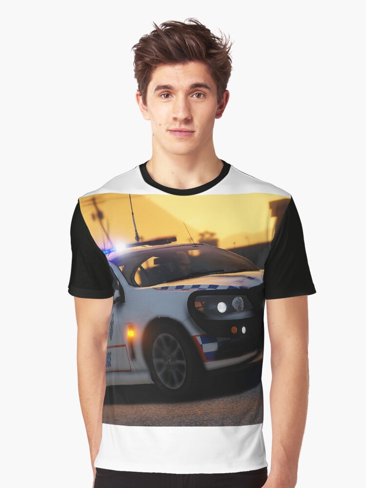 Thumbnail 1 of 5, Graphic T-Shirt, QPS Holden Commodore At Sunset designed and sold by darkmyre.