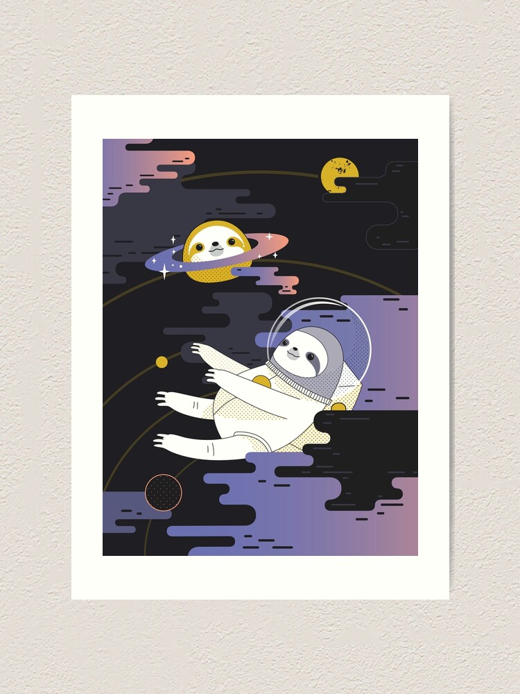 Alternate view of Planet Sloth Art Print