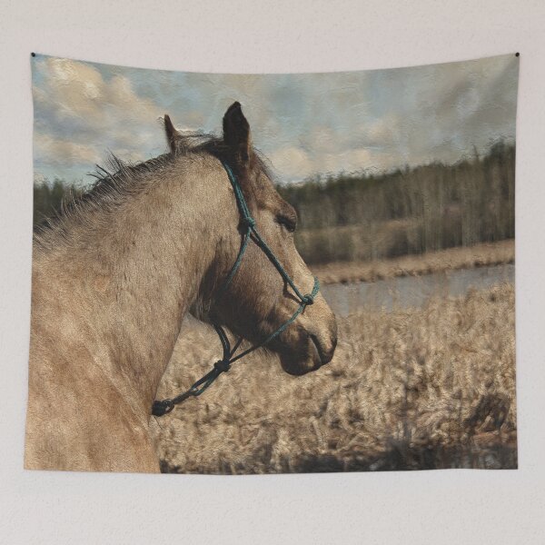Item preview, Buckskin Horse overlooking Pond designed and sold by NaturePrints.