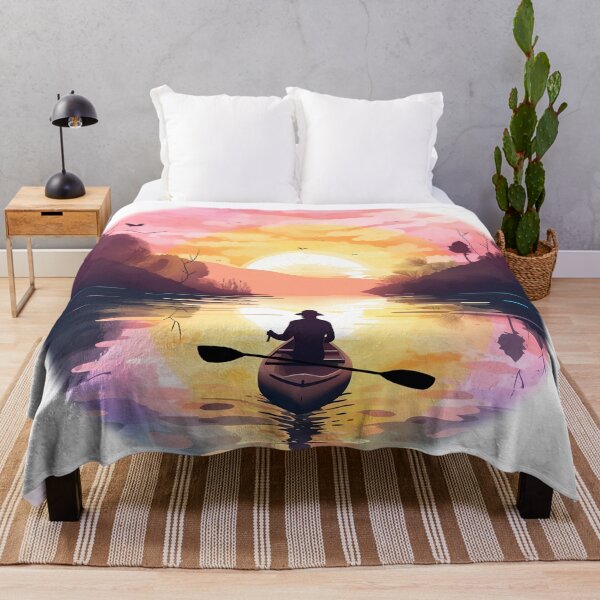 Item preview, boat with angler catches fish 2 designed and sold by Picture-Art.