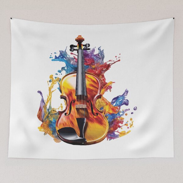 Item preview, A Violin with Colorful Water - Life but Vibrant designed and sold by GVRDesign.