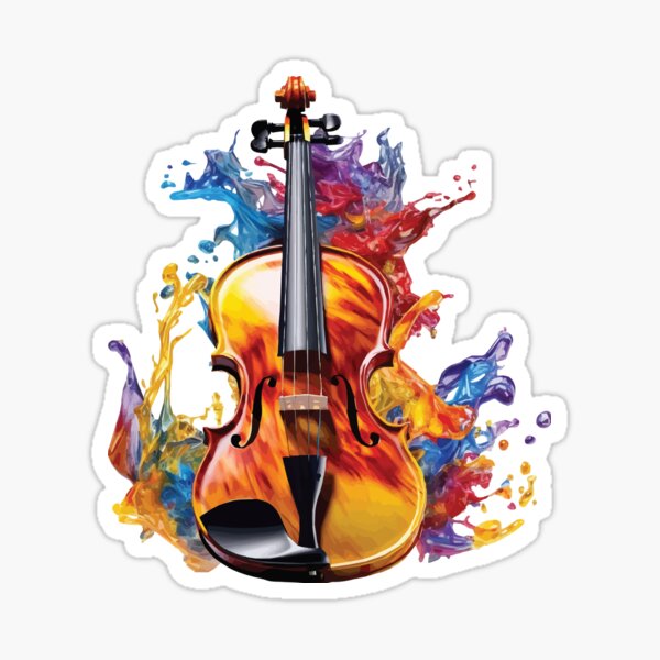 Item preview, A Violin with Colorful Water - Life but Vibrant designed and sold by GVRDesign.
