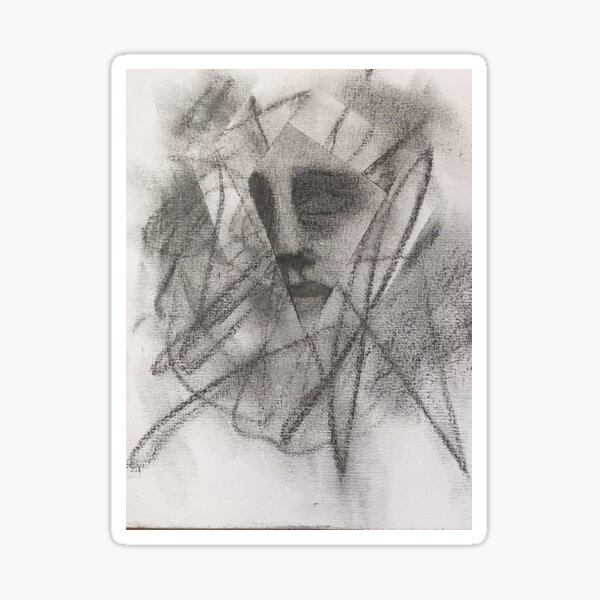 Bliss - Charcoal Portrait Sticker