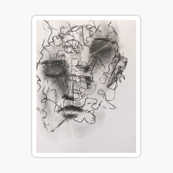 Split - Charcoal Portrait Sticker