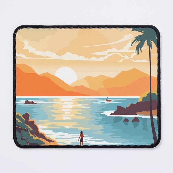 Item preview, Hawaii Sunset Beach -Travel Poster designed and sold by ChelaDesigns.