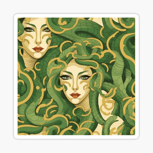 Art Deco Medusa Sticker