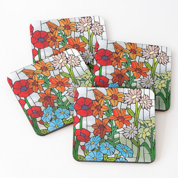 Item preview, Floral Stained Glass Mosaic Window designed and sold by MosaicMontage.