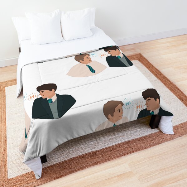 Heartstopper Nick and Charlie “Hi” design Comforter