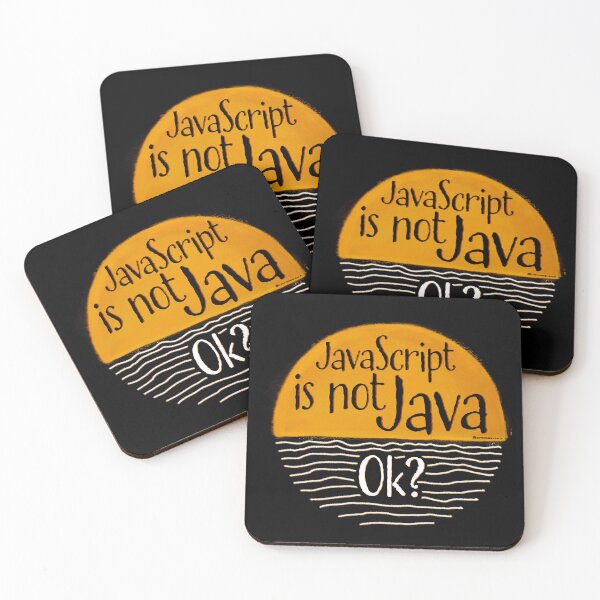 Item preview, JAVASCRIPT IS NOT JAVA, OK? designed and sold by Office Geek Shop.