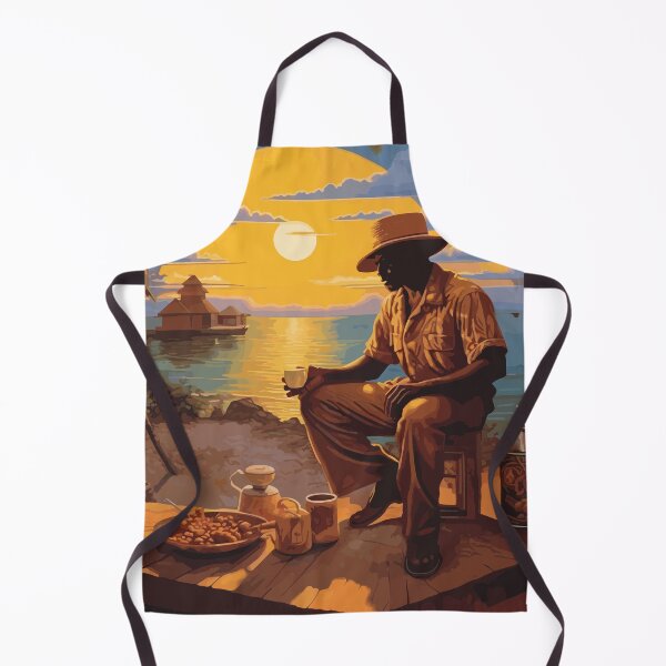 Item preview, Coffee at Sunset in Cartagena, Colombia - Illustration designed and sold by ChelaDesigns.