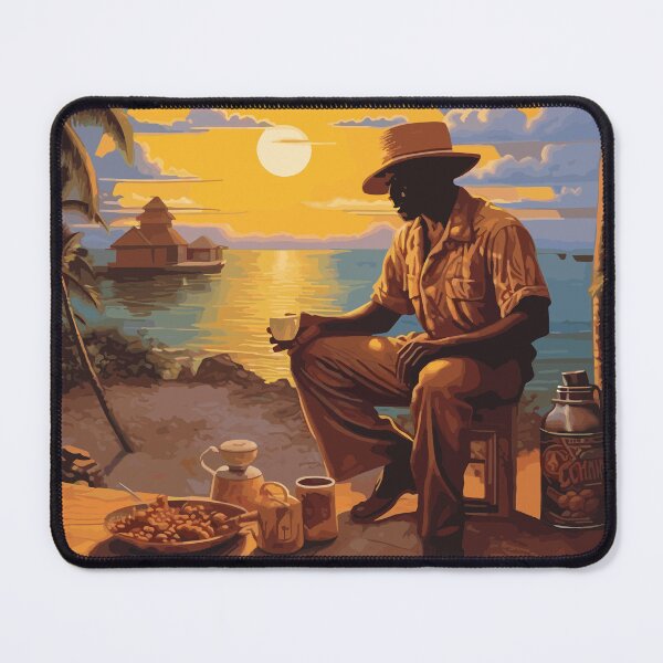 Item preview, Coffee at Sunset in Cartagena, Colombia - Illustration designed and sold by ChelaDesigns.