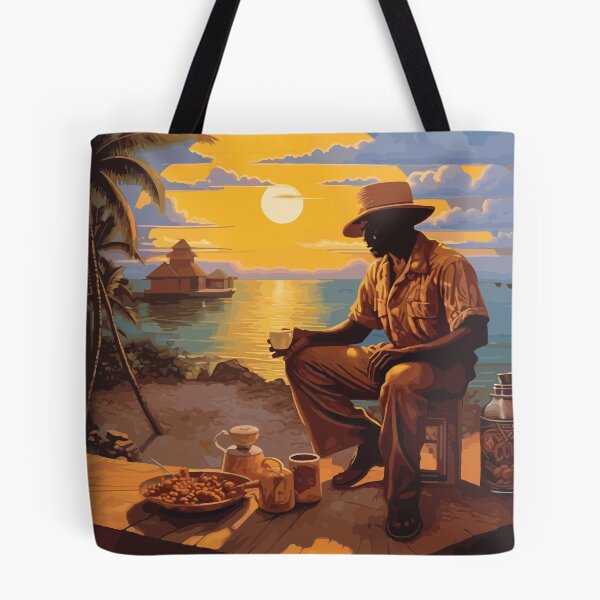 Item preview, Coffee at Sunset in Cartagena, Colombia - Illustration designed and sold by ChelaDesigns.