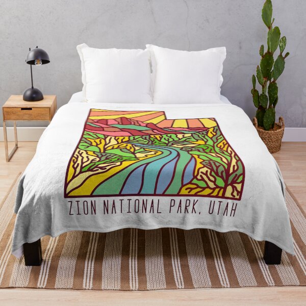 Item preview, Zion National Park Stained Glass Utah Window designed and sold by scribbletank.