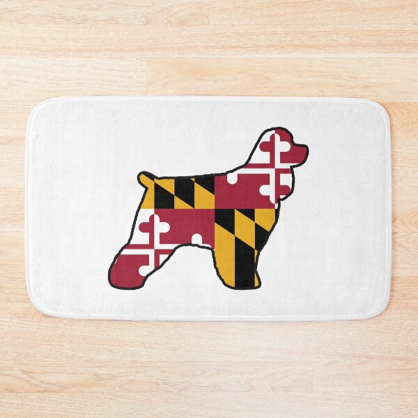 Item preview, Cocker Spaniel Silhouette with Maryland State Flag designed and sold by Jenn Inashvili.