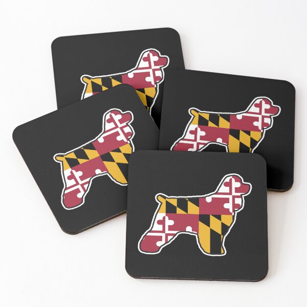 Item preview, Cocker Spaniel Silhouette with Maryland State Flag designed and sold by Jenn Inashvili.