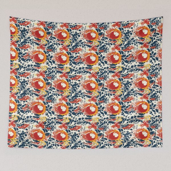 Item preview, Dragonflower no 2, borderless pattern / tessellation  designed and sold by evanspatterns.