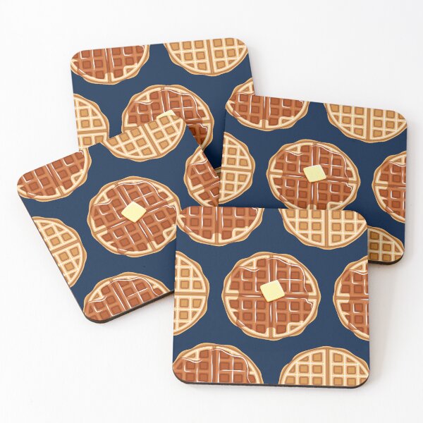 Item preview, waffles - navy blue designed and sold by littlearrow.