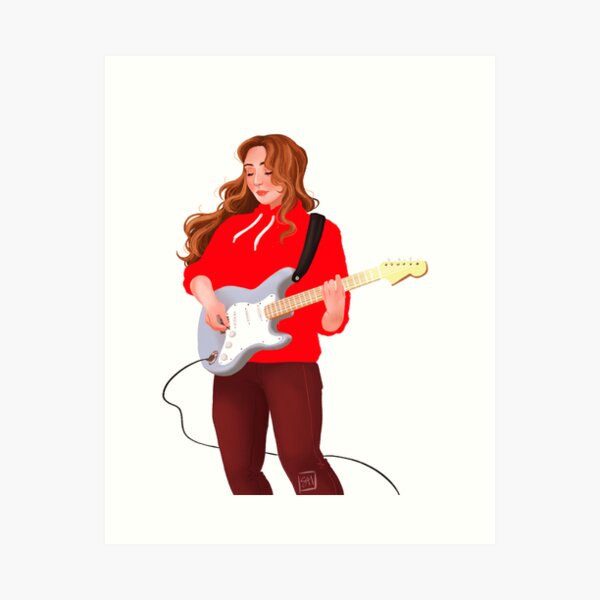 fille en rouge Impression artistique