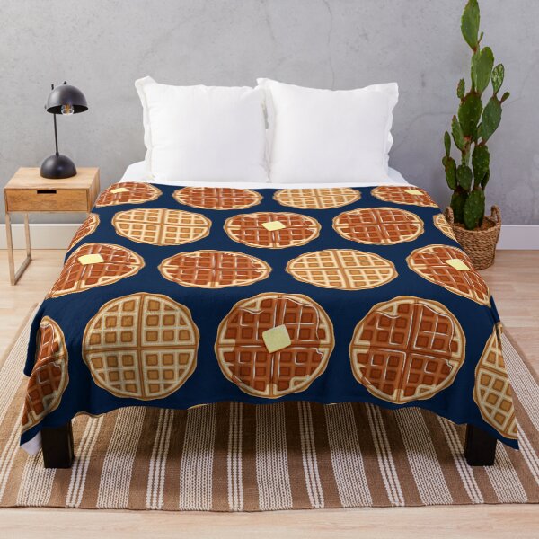 Item preview, waffles - navy blue designed and sold by littlearrow.