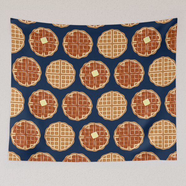 Item preview, waffles - navy blue designed and sold by littlearrow.