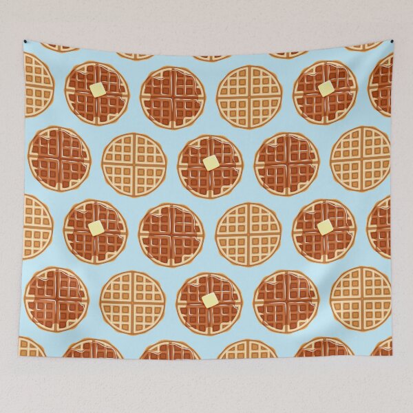 Item preview, waffles - light blue designed and sold by littlearrow.