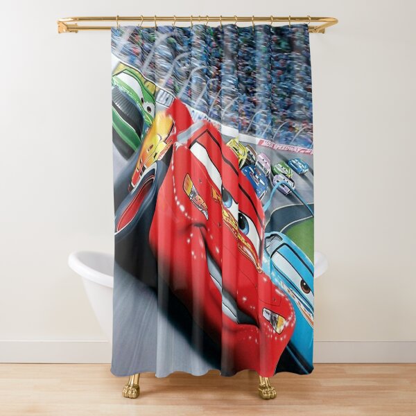 Lightning Mcqueen Shower Curtains for Sale Redbubble