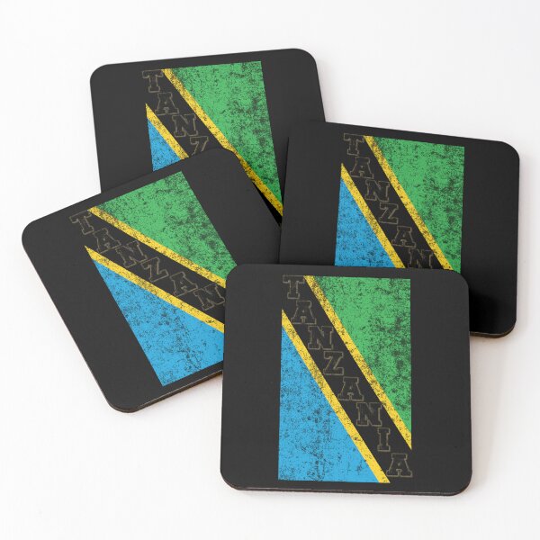 Item preview, Tanzanian Pride | Rugged Distressed Vintage Tanzania Flag - Black designed and sold by PearlMoonGrapes.