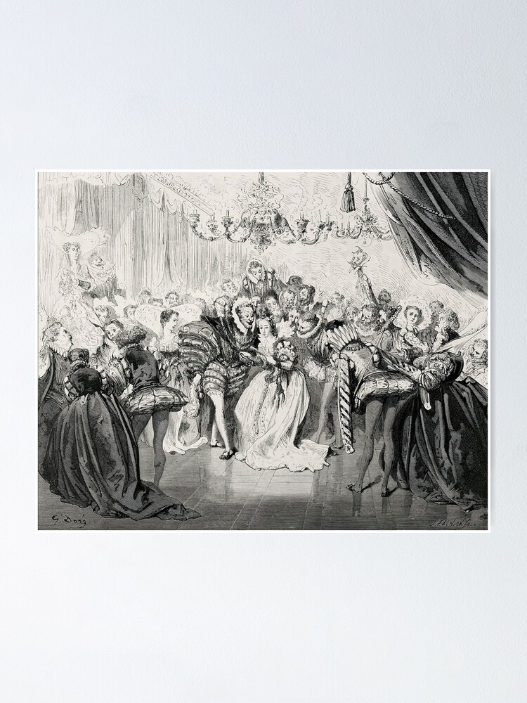 Cinderella at the Ball - Gustave Dore Poster for Sale by forgottenbeauty