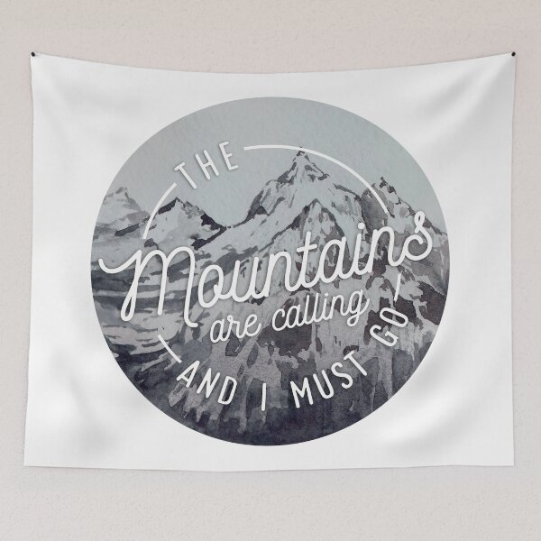 Item preview, The Mountains Are Calling designed and sold by redwoodandvine.