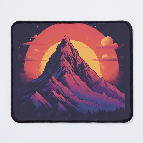Item preview, a breathtaking sunrise over a mountain peak designed and sold by Wilderness Algorithm.