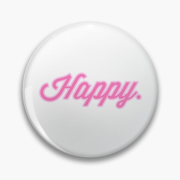 Item preview, Happy Graphic Tee, script, pink designed and sold by HandCraftedArt.