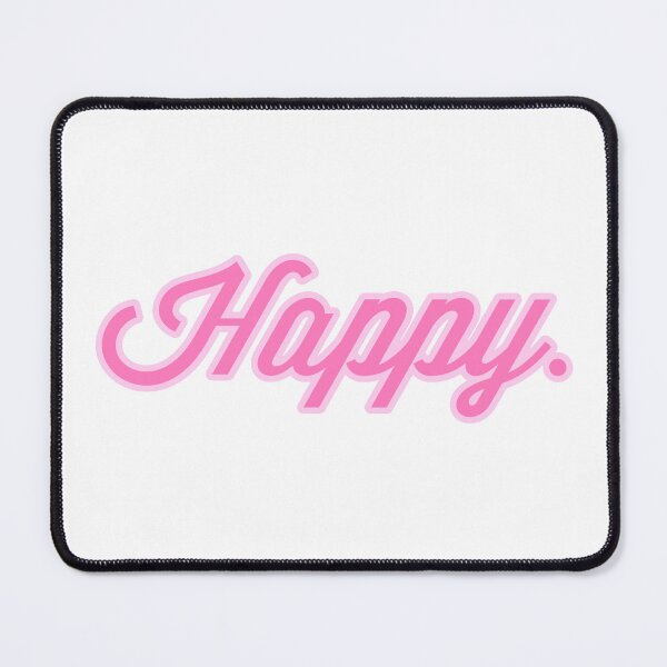 Item preview, Happy Graphic Tee, script, pink designed and sold by HandCraftedArt.