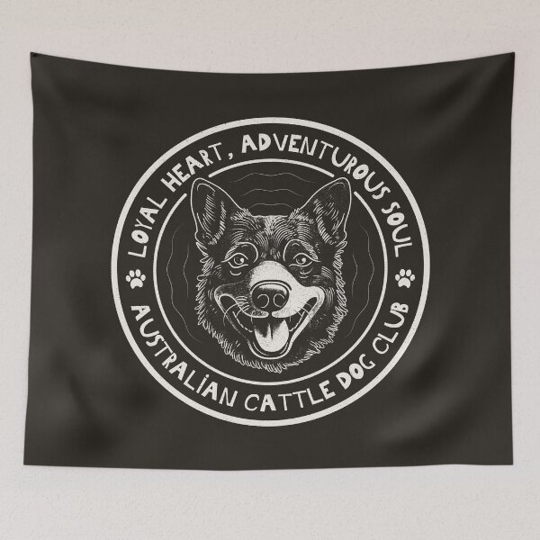 Item preview, Loyal Heart, Adventurous Soul - Australian Cattle Dog Club Print designed and sold by semisoberme.