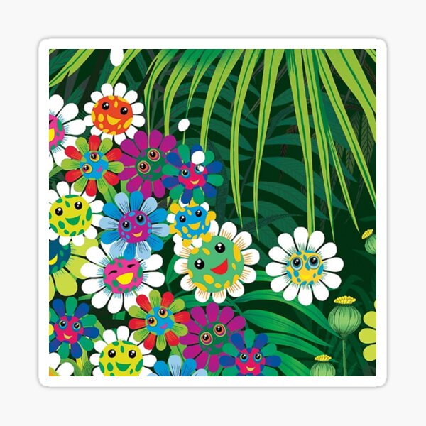 Takashi Murakami Flower Stickers For Custom Floral Vans or AF1
