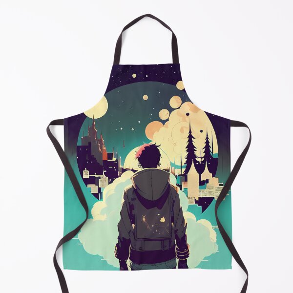 Item preview, Whispers of the Night - A Figure Captivated by a Cityscape designed and sold by GalihDA.