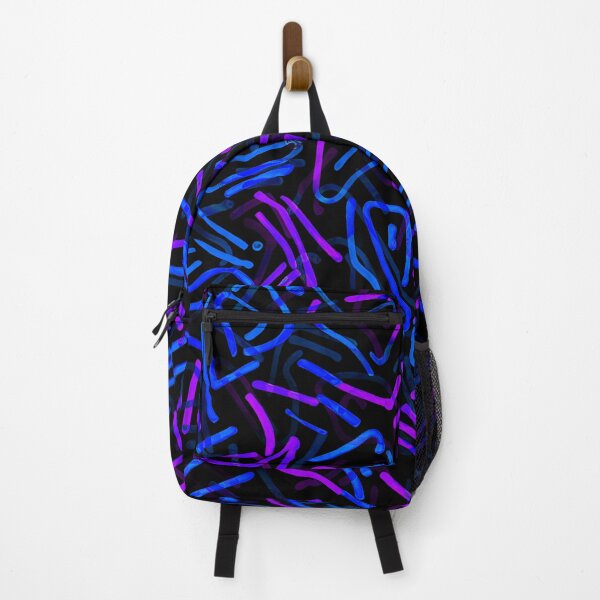 Item preview, #M122: Blue Purple Stroke Layers To Black Groovy Move Pattern designed and sold by FarStarL33.