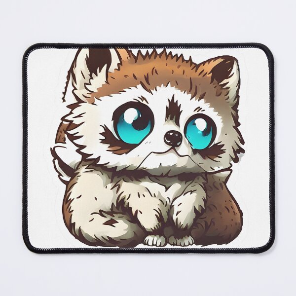 Item preview, Sad Raccoon with Blue Eyes designed and sold by SunobStickers.