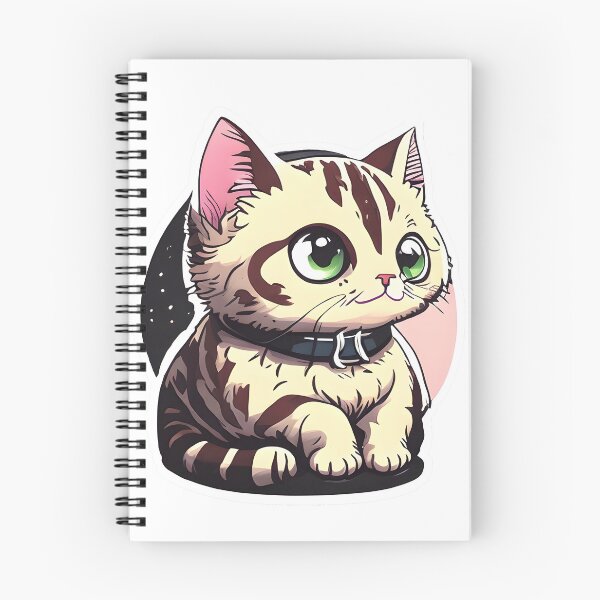 Item preview, Tan Anime Cat in front of the Moon.  designed and sold by SunobStickers.