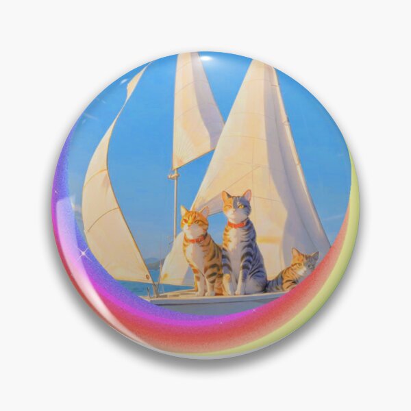 Item preview, Cat Sailing Optimist Dinghy,Cat Sailing,Cat on the Sea,Cat Sticker designed and sold by Lychee Design.