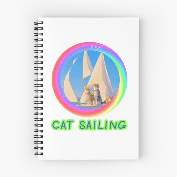 Item preview, Cat Sailing Optimist Dinghy,Cat Sailing,Cat on the Sea,Cat Sticker designed and sold by Lychee Design.