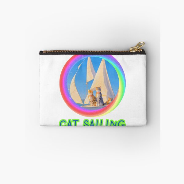 Item preview, Cat Sailing Optimist Dinghy,Cat Sailing,Cat on the Sea,Cat Sticker designed and sold by Lychee Design.