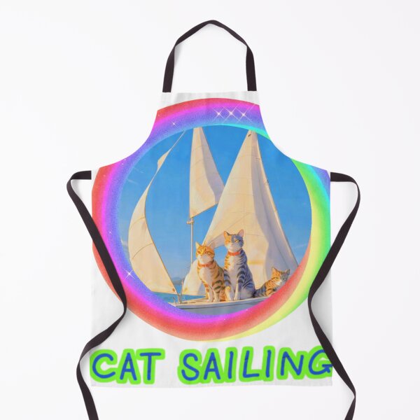 Item preview, Cat Sailing Optimist Dinghy,Cat Sailing,Cat on the Sea,Cat Sticker designed and sold by Lychee Design.