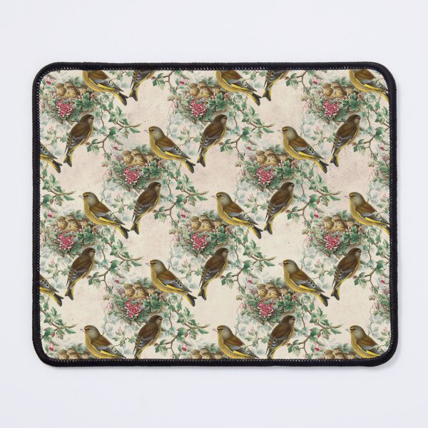 Item preview, Vintage Cottagecore Nesting Finch Bird Pattern designed and sold by vintagetimeco.