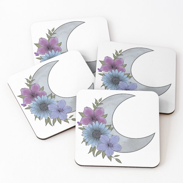 Item preview, Moon and flowers designed and sold by SarasStuff94.
