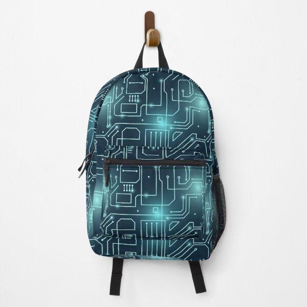 Item preview, Stylish Glowing Neon Circuit Board Pattern Print designed and sold by mj-darling-arts.